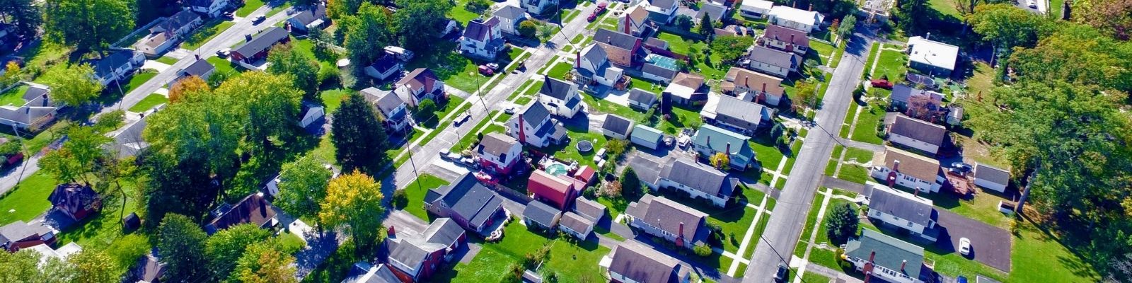 A above ground view of an Altoona neighborhood.