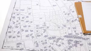 A picture of a neighborhood blueprint.