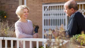 Two neighbors talking.