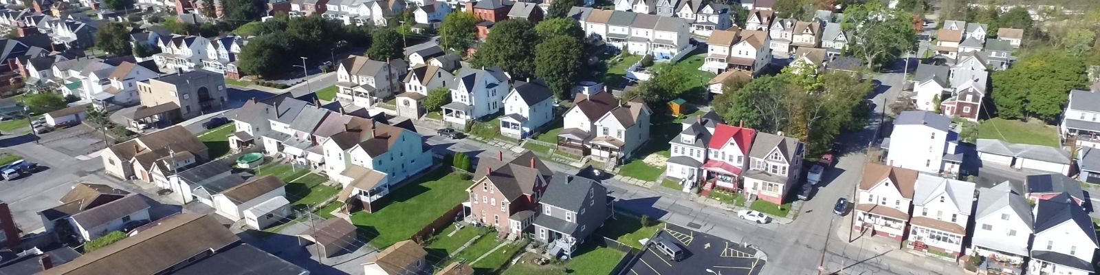 Birds eye view of juniata neighborhood